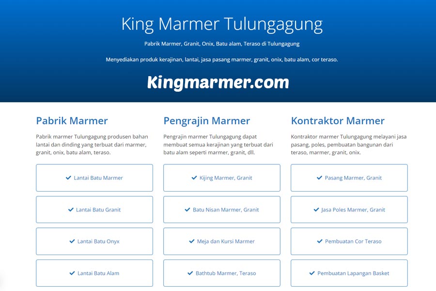 Pabrik Marmer Tulungagung King Marmer